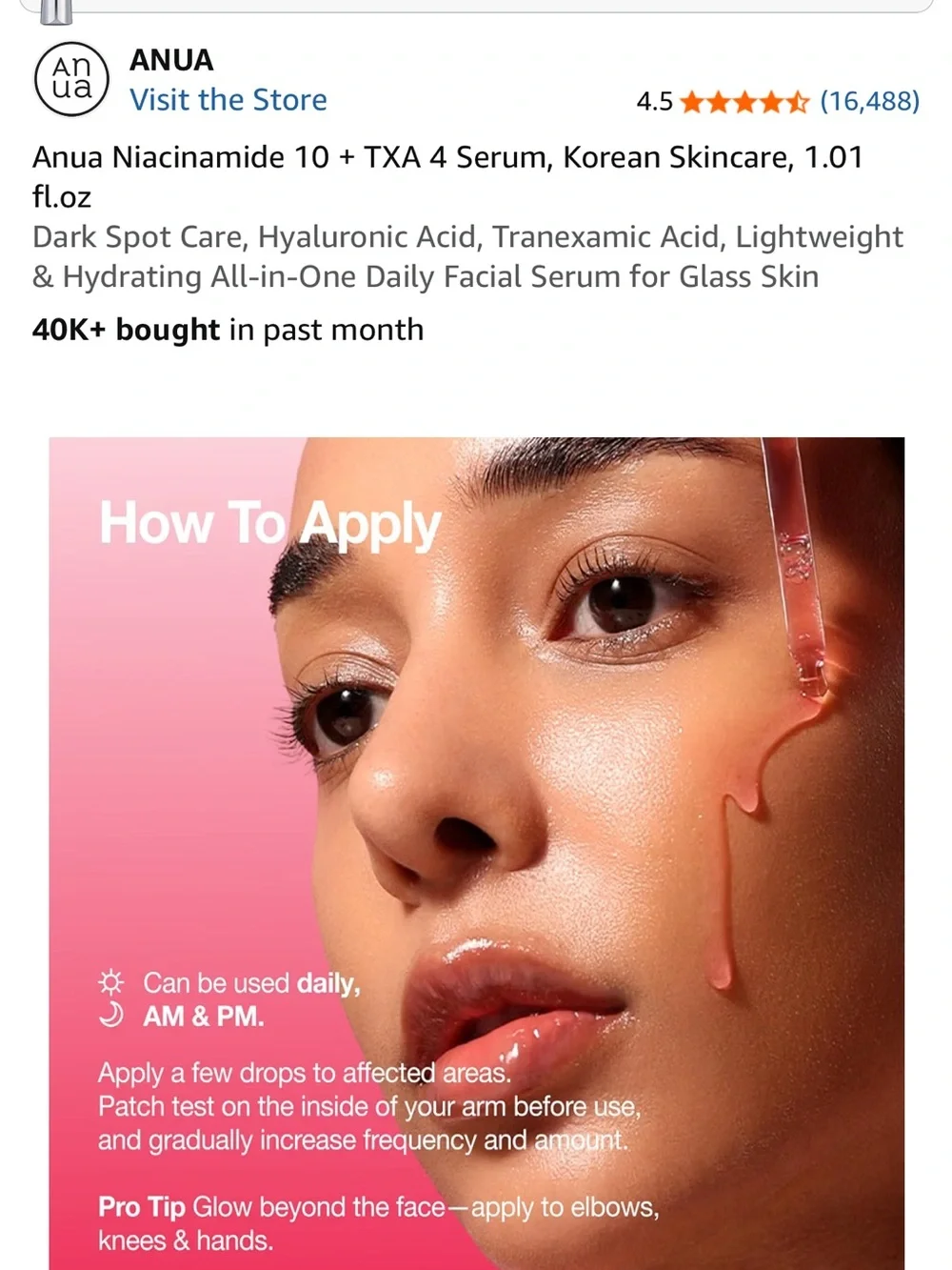Anua 10+ Niacinamide Serum - Pink
